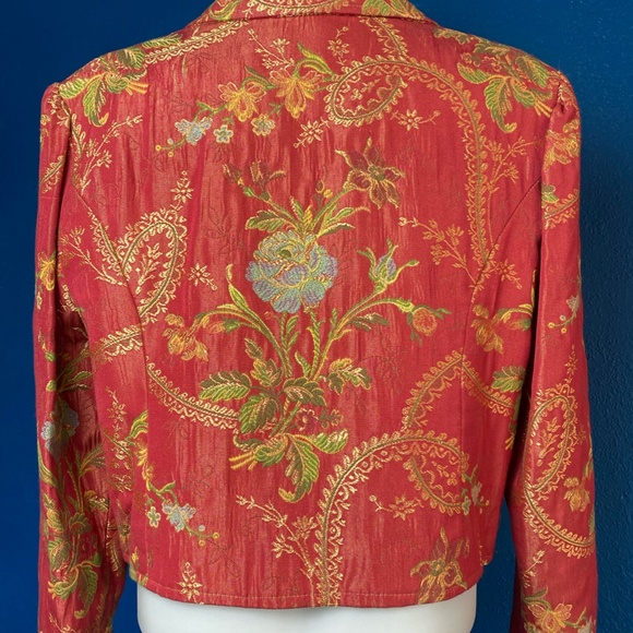 Vintage Painted Pony Small Cropped Jacket Embroidered Fully Lined Red - Picture 4 of 7